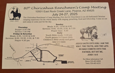 Plan for Chiricahua Cowboy Camp Meeting ... Surprise Your Father Today! With A One of a Kind Adventure