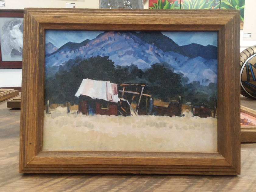 Hugh Cabot New Blue Door - Hugh Cabot American Maste & Masterpiece Artist - Mini Framed