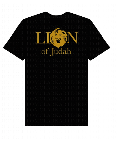 33 items of Black with Gold LION Of Judah T-Shirts with Graphic Double Sided Shirts with Tetragrammatron