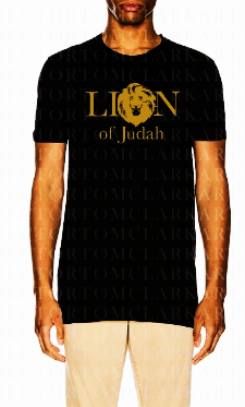 33 items of Black with Gold LION Of Judah T-Shirts with Graphic Double Sided Shirts with Tetragrammatron