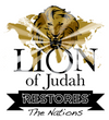 LION Of Judah  Restores the Nations TM LOJRN Posters with Examples of being on the Wall and Shirts Apparel